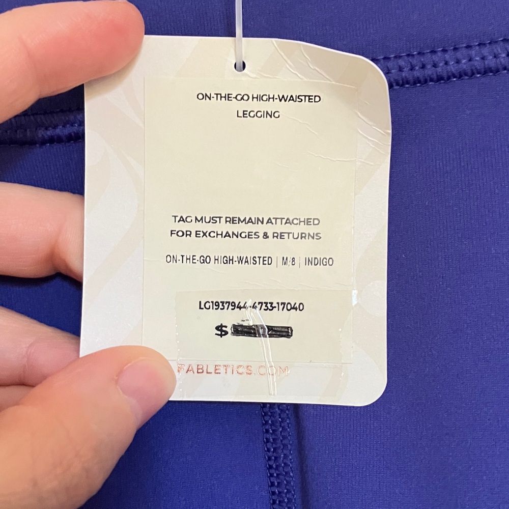 Fabletics Deep Indigo Blue-Purple On The Go High-Waisted Leggings NWT - Picture 2 of 4